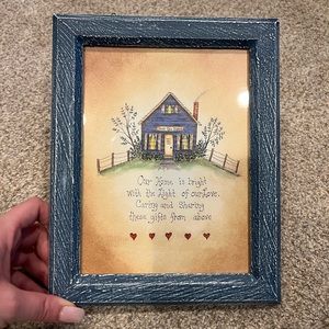 Picture frame with saying